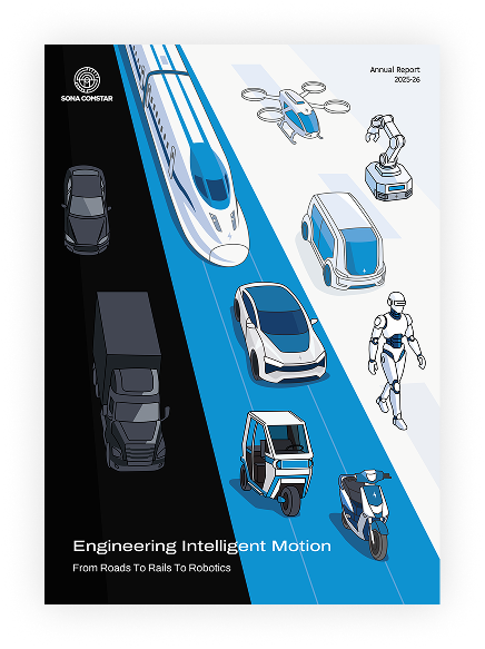 Annual Report 2025-26 cover — Engineering Intelligent Motion